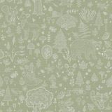 Papel De Parede Happy Infantil Verde 14805