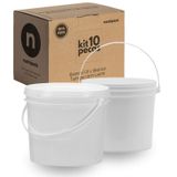 Balde 1.8 Litros Branco Para Feijoada 10 Pçs