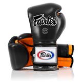 Luvas De Boxe Fairtex Bgv9 Heavy Hitter Mexican 16 Oz Preta/laranja