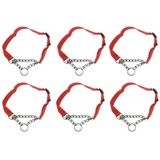 Coleira Ajustavel Kit 6 Unid Caes Corrente 2 Cm Elo Torcido Pet Treinamento Passeio