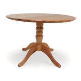 Mesa De Jantar Redonda 110cm Com Pé Central Gardênia Yescasa Natural