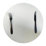 Jogo Americano Mesa Posta De Tecido Redondo Linha Luxo Tamanho Grande