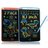 Tablet De Escrita Lcd Kidwill Doodle Scribbler De 10 Polegadas, Pacote Com 2