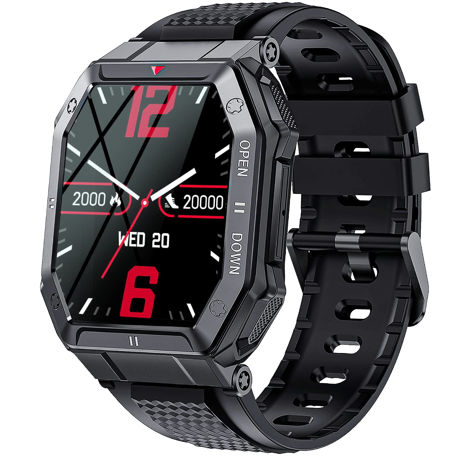 Smartwatch Eigiis Military Grade Com Tela Hd De 1,85 Polegadas Ip67