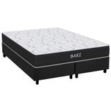 Cama Box King: Colchão Espuma D45 Orthoflex Bari + Base Crc Suede Gray (193x203)