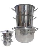 Caçarola De Alumínio Polida N22/24/26 3 Pçs Caldoa Feijoada