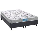 Cama Box King: Colchão Ortopédico Probel D45 Anatômico Guarda Costas Próextreme + Base Crc Suede Gray (193x203)