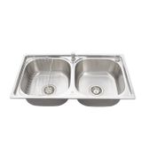 Cuba Dupla De Cozinha Gourmet Com Acessórios 78x43cm Inox