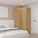 Guarda-roupa Modulado De Canto 2 Portas Jade Cabecasa Madeiramadeira Avelã