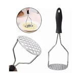 Amassador Legumes Batata Cabo Reforçado Espremedor Aço Inox