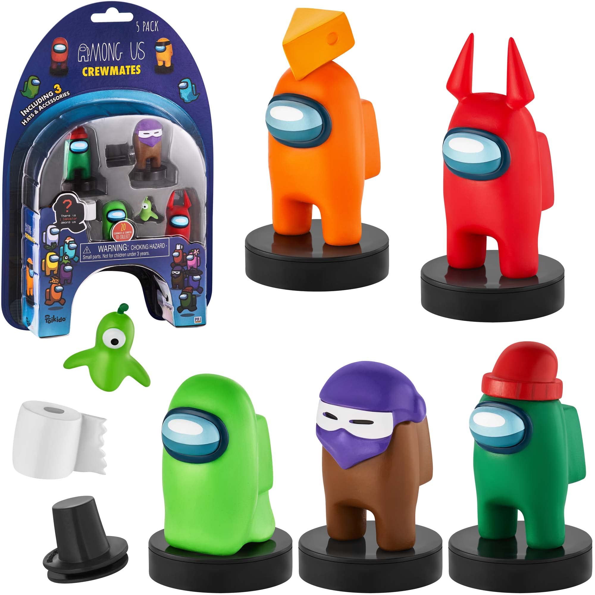Conjunto De Bonecos Toy P.m.i. Among Us Crewmate Com 5 Brinquedos