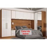 Quarto Casal Modulado Irlanda 7 Peças (3 Armários + 1 Ponte Aérea + 3 Complementos) Qcm158 Amendola-branco - Demóbile