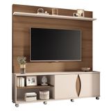 Estante Painel De Tv 65 Pol 180cm Elux H01 Castanho/off White - Mpozenato