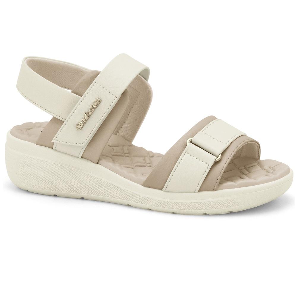 Sandalias Comfortflex Ref 2586305-6 Bege 038
