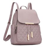 Mochila Kkxiu Acolchoada De Couro Moderno Para Mulheres Rosa
