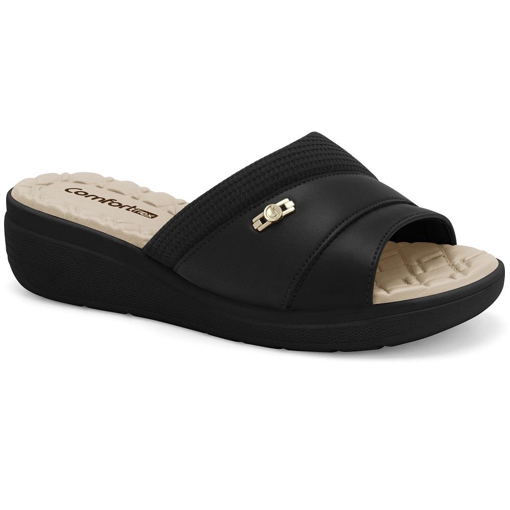 Tamanco Comfortflex Ref 2386402-10 Preto 039