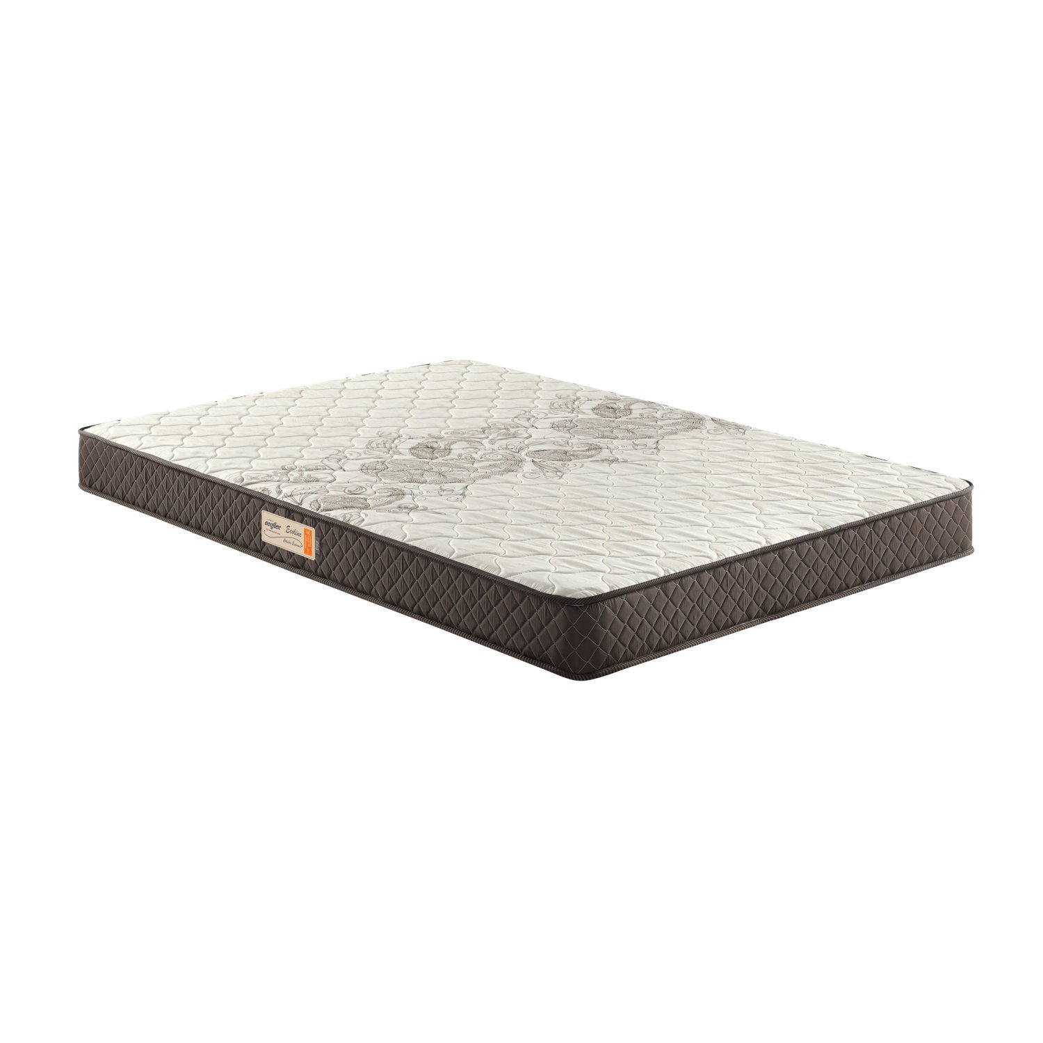Colchão Viúva Ecoflex D33 Bordado 128x188x25cm Ecoline Marrom