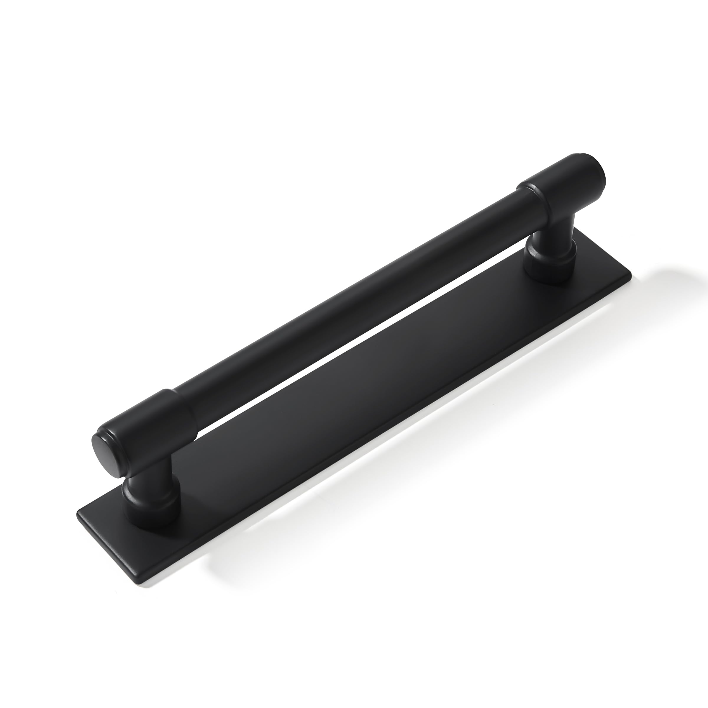 Cabinet Pull Backplate Khtumeware, Pacote Com 5 Unidades, 128 Mm, Preto Central
