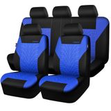 Capas De Assento De Carro Car Pass, Conjunto Completo, Ajuste Universal, Preto, Azul