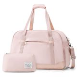 Mochila De Viagem Feminina Long Vacation Com Bolsa De Higiene Rosa