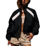 Jaqueta Feminina Yozazzy Fuzzy Fleece Sherpa Outono Inverno Preta