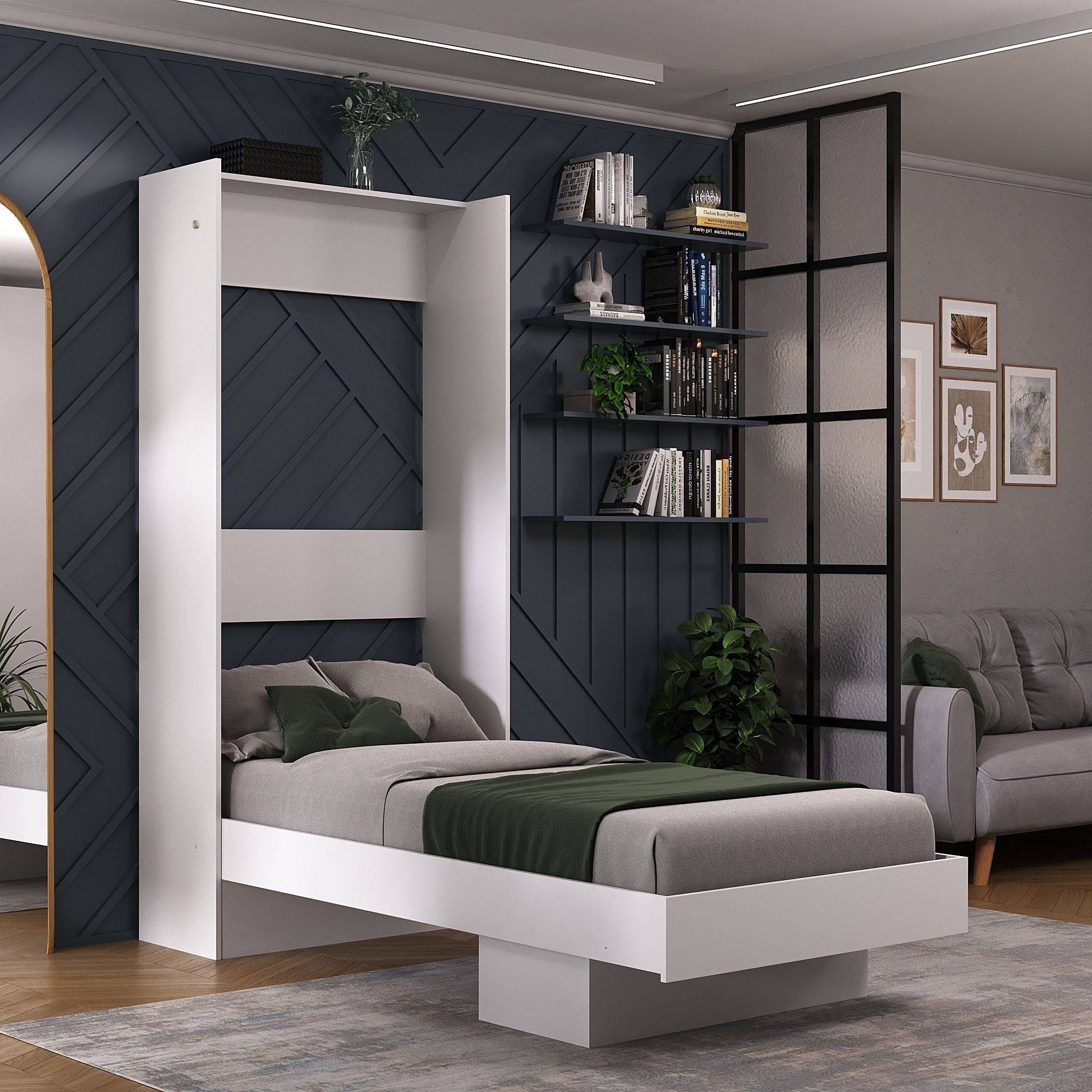 Cama Articulada Solteiro Com Estante 8300 Foscarini Branco