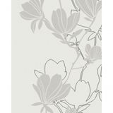 Papel De Parede Gina Flores Cinza Fendi 57801 Rolo 10m X 0,53m
