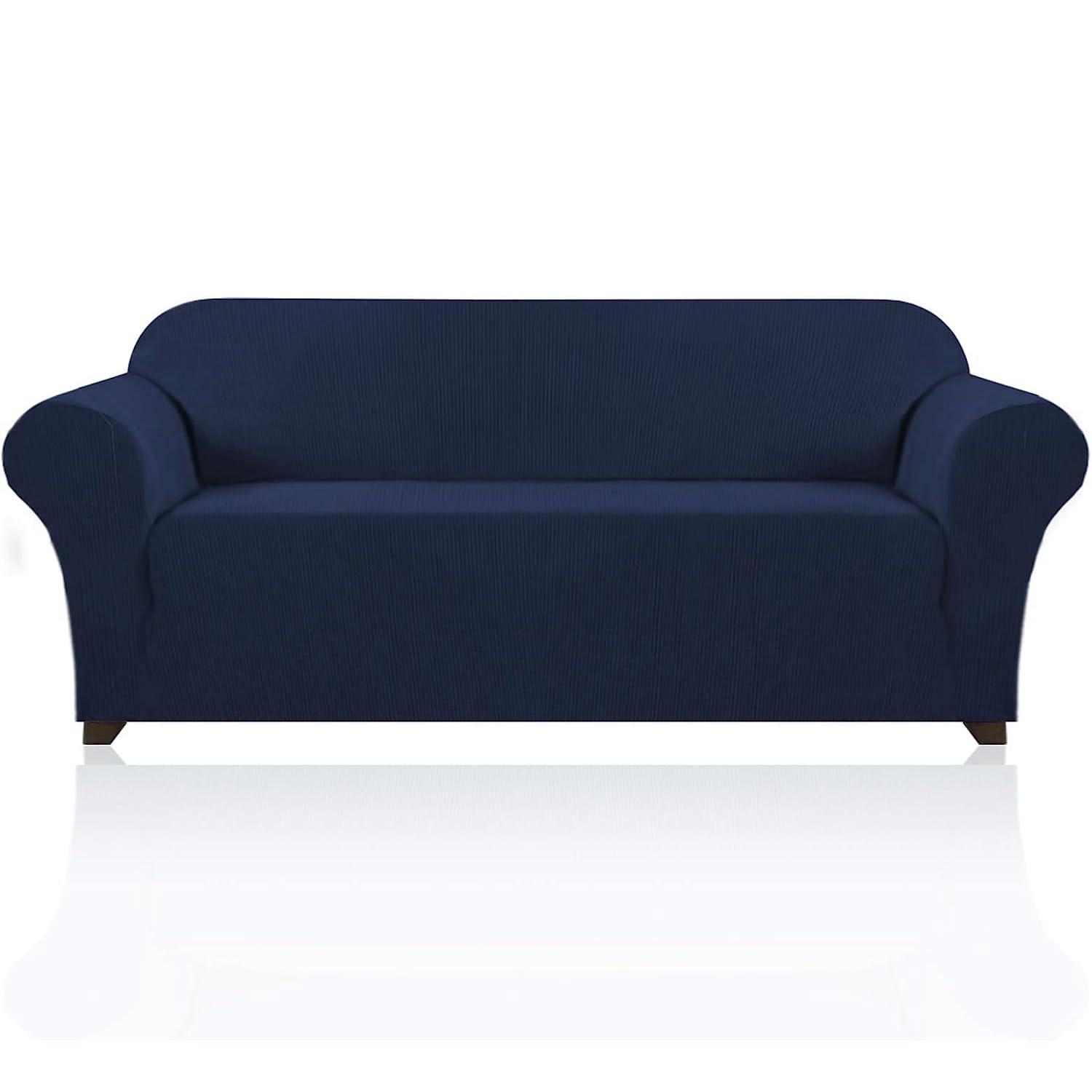 Capa De Sofá Elástica Princedeco Para 3 Almofadas, Sofá Azul Marinho