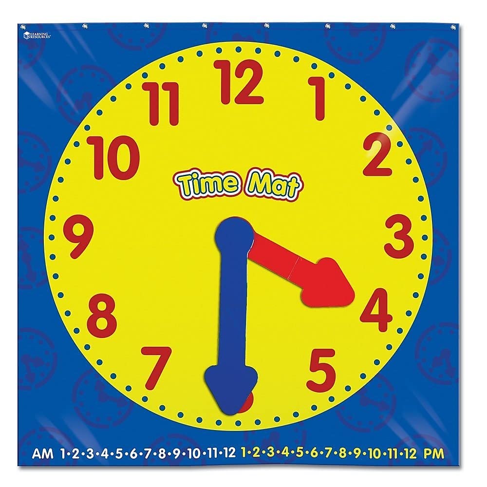 Activity Mat Learning Resources Time Com Learning Clock 5+