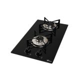 Fogão Cooktop Fischer 2q Gás Mesa Vidro Com Supervisor De Chama Bivolt