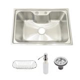 Cuba Pia Gourmet Aço Inox 201 Para Cozinha Belcca 70x45cm Kit Completo Cg201-c01