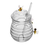Açucareiro Colher Vidro Fino E Tampa 470ml Lovely Bee Abelha
