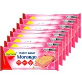 Kit Com 8und Wafer Sabor Morango Zero Açúcar Lowçúcar 115g