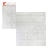 Placa Decorativa Papel De Parede Texturizado Branco 70x77cm
