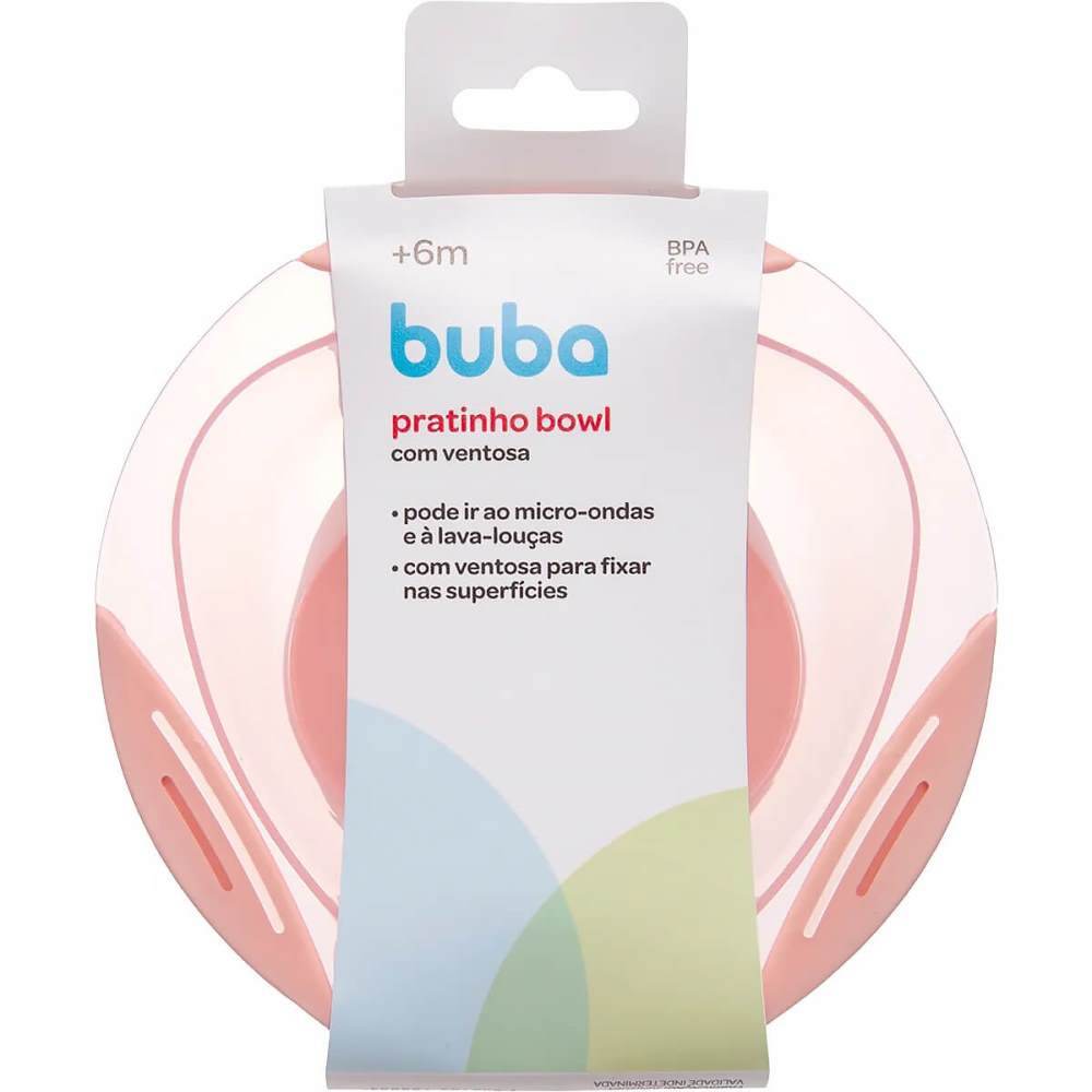 Pratinho Bowl Com Ventosa Rosa Buba