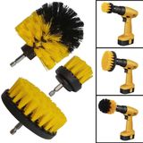Kit 3 Escovas Rotativa 1/4 Para Furadeira Limpeza Automotiva