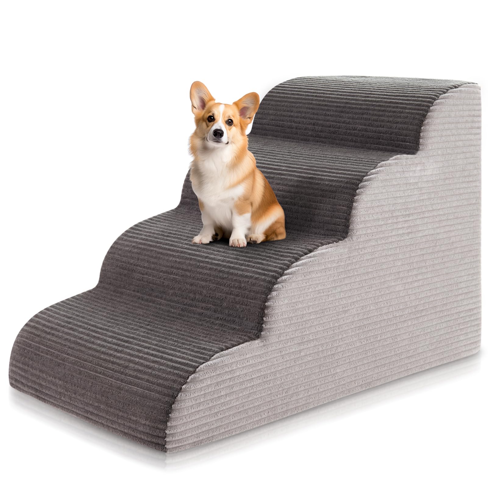 Rampa De Escadas Para Cães Ceekliybear, Curva De 4 Níveis Para Camas E Sofás