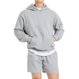 Pulôver Masculino Com Capuz Ceauros, Folgado, Cinza Moderno, 2gg