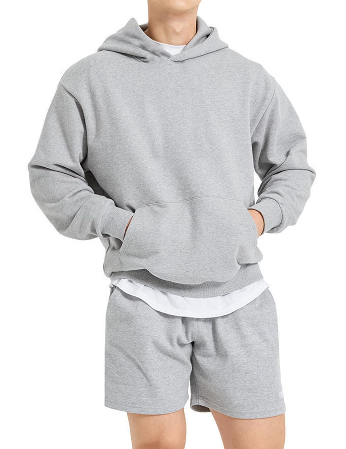 Pulôver Masculino Com Capuz Ceauros, Folgado, Cinza Moderno, 2gg