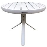 Mesa Redonda Ripada Alumínio 50cm Porto Rico Portinaty Branco