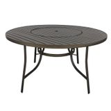 Mesa Redonda Alumínio 150cm Com Giratória Central Porto Rico Portinaty Café