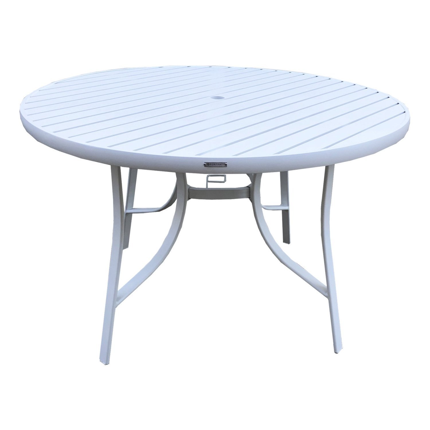 Mesa Redonda Ripada Alumínio 120cm Porto Rico Portinaty Branco