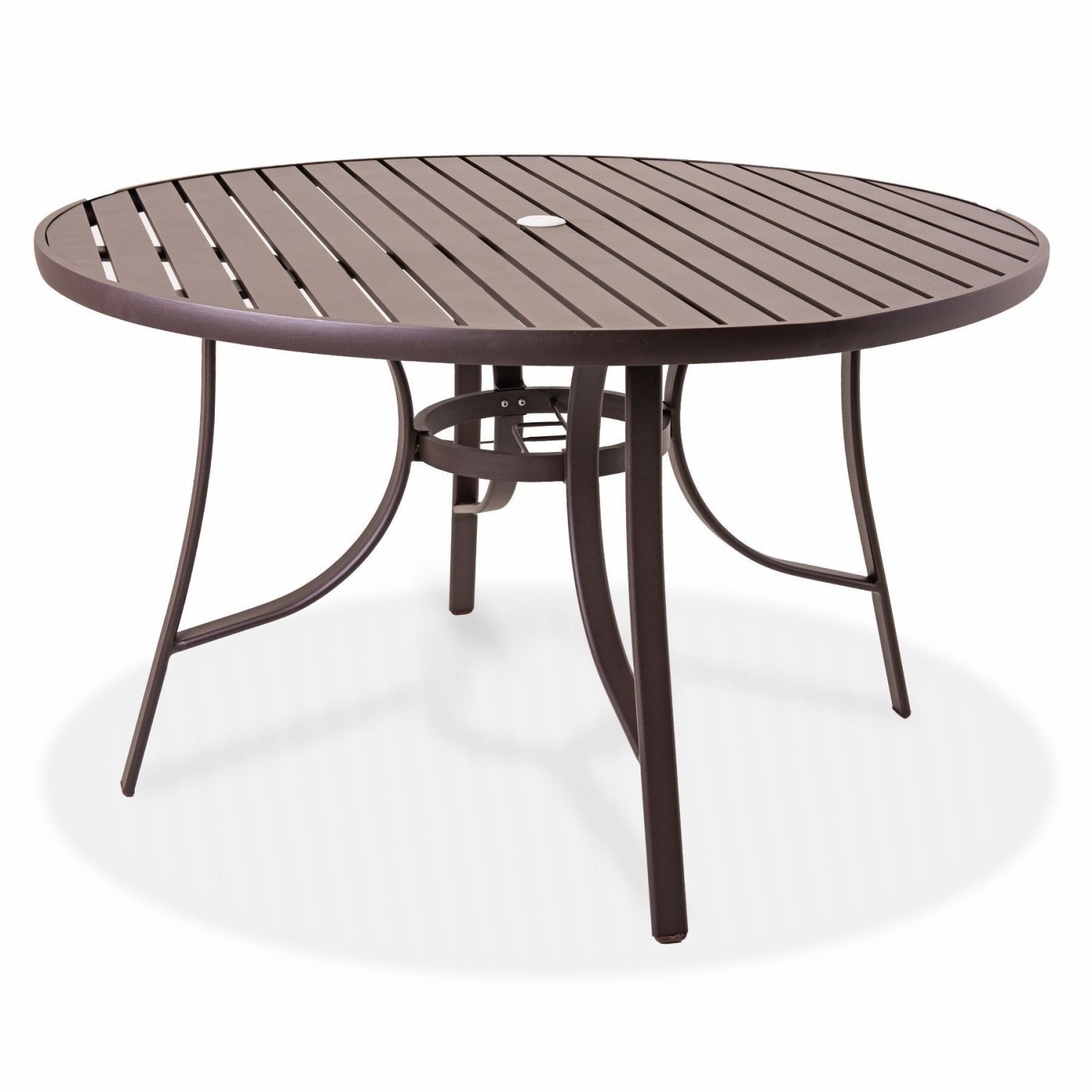 Mesa Redonda Ripada Alumínio 120cm Porto Rico Portinaty Café