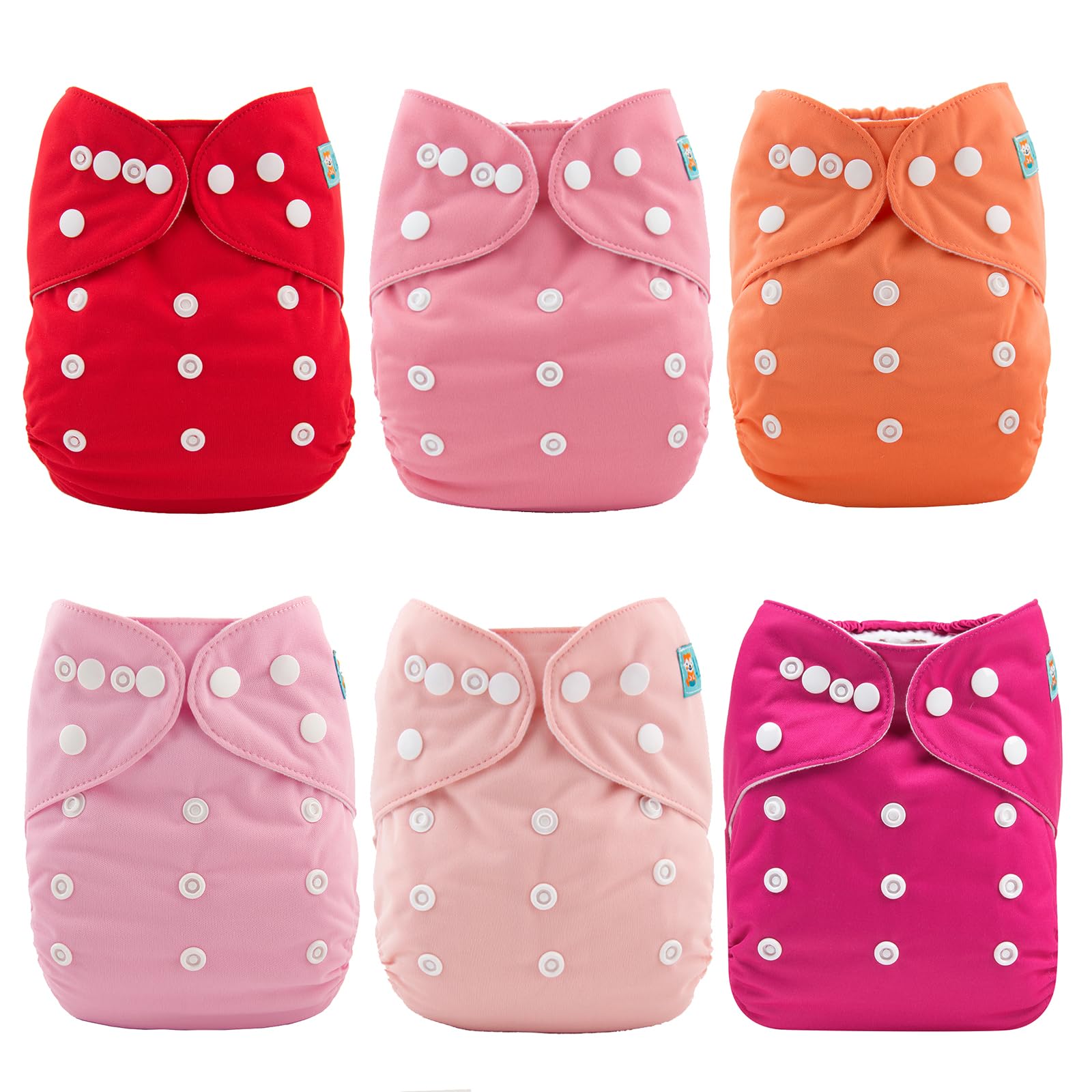 Fraldas De Pano Alvababy, Pacote Com 6, Laváveis E Reutilizáveis, +12 Inserções