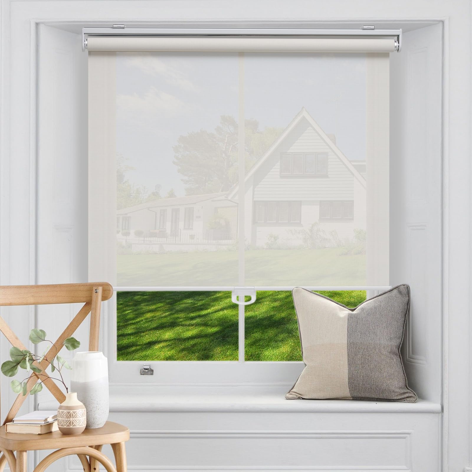 Cortinas De Rolo Sem Fio Solar Shades Sunoff 63 X 183 Cm Brancas