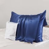 Fronha De Seda Promeed 100% Mulberry Silk 23 Momme Navy King
