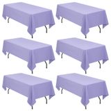Toalha De Mesa Ymhpride Lavanda Poliéster 150x260cm Para Aba De 6 Pés