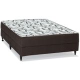 Cama Conjugada Baú Solteiro Triuno Ortobom 88x188x54cm Marrom/branco