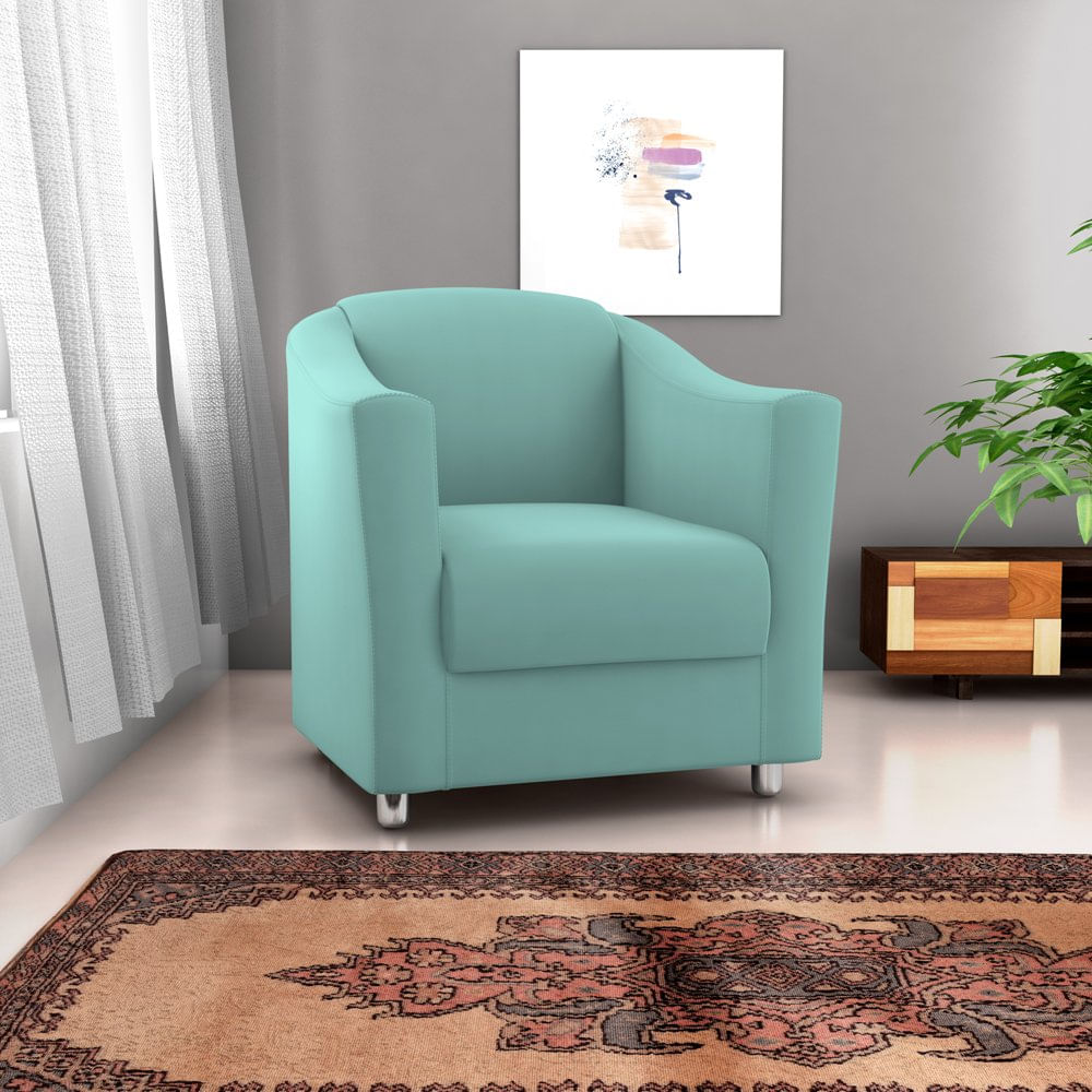 Poltrona Decorativa Bia Matrix Verde Menta