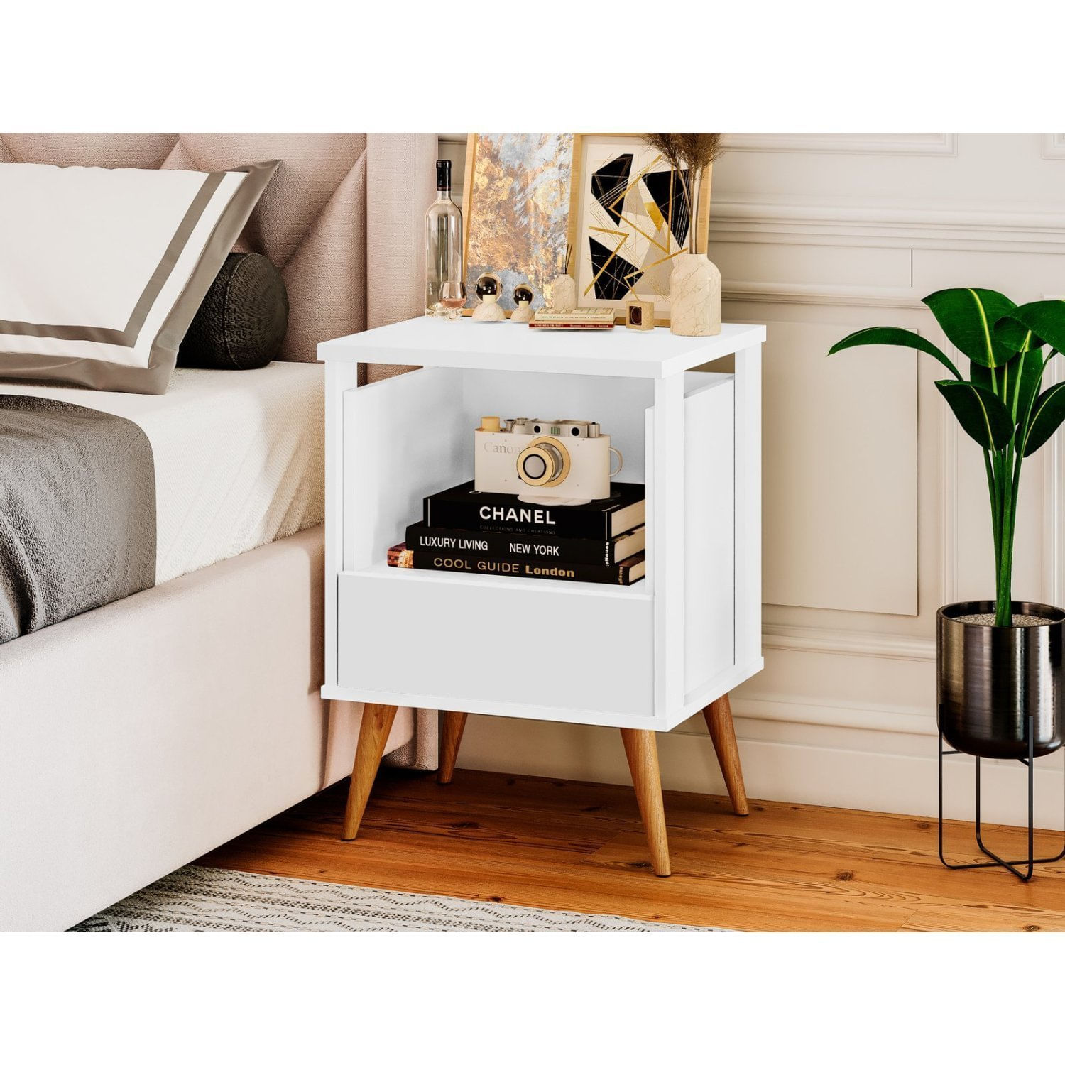 Mesa De Cabeceira Linea Carmolar Branco